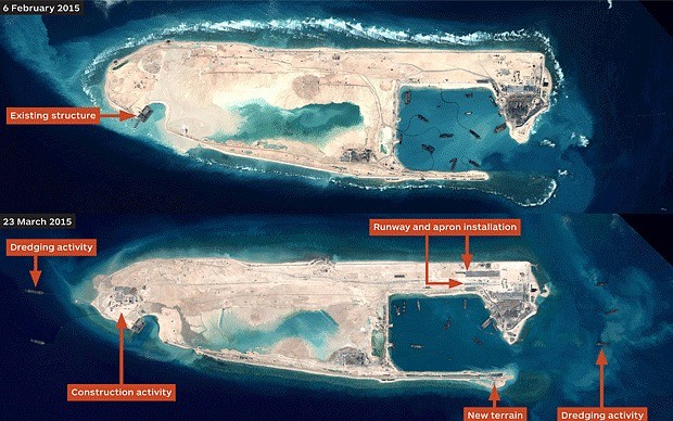 Chinese Illegal base south China Sea