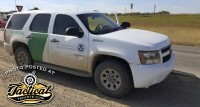 Fake Border Patrol Truck on US Side of Border