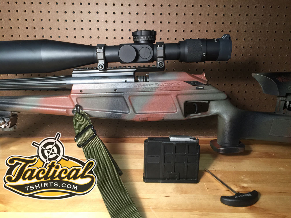 Blaser Tactical 2 with 338 Lapua installed. 