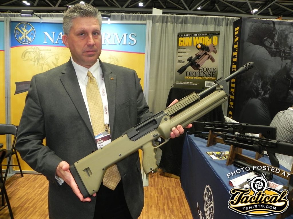 The Model 1216 from SRM Arms is a lightweight, American-made, semi-automatic 12-gauge that holds 16 rounds in a four-chamber tubular magazine. 