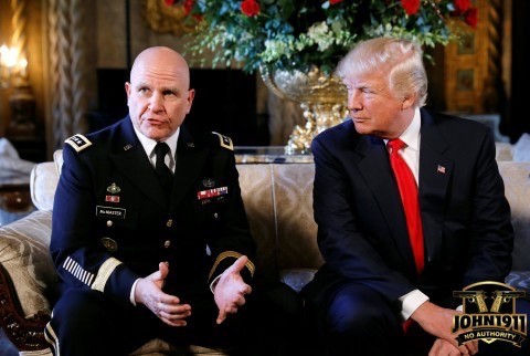 Lt. Gen. H.R. McMaster and President Trump at Mar-A-Lago