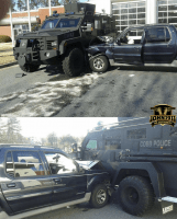 Man Rams Parked SWAT Vehicle