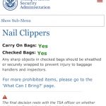 TSA Nail Clipper Regulations