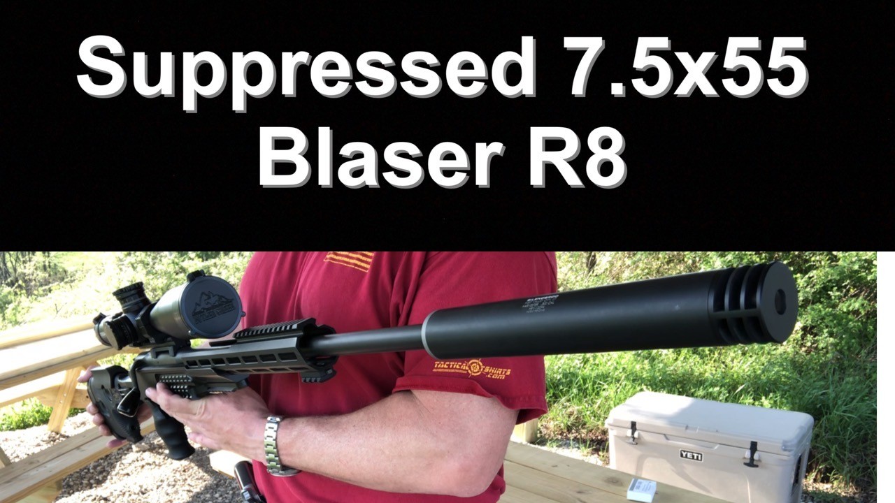 Suppressed 7.5x55 / 7.5 Swiss Barrel. Blaser R8.