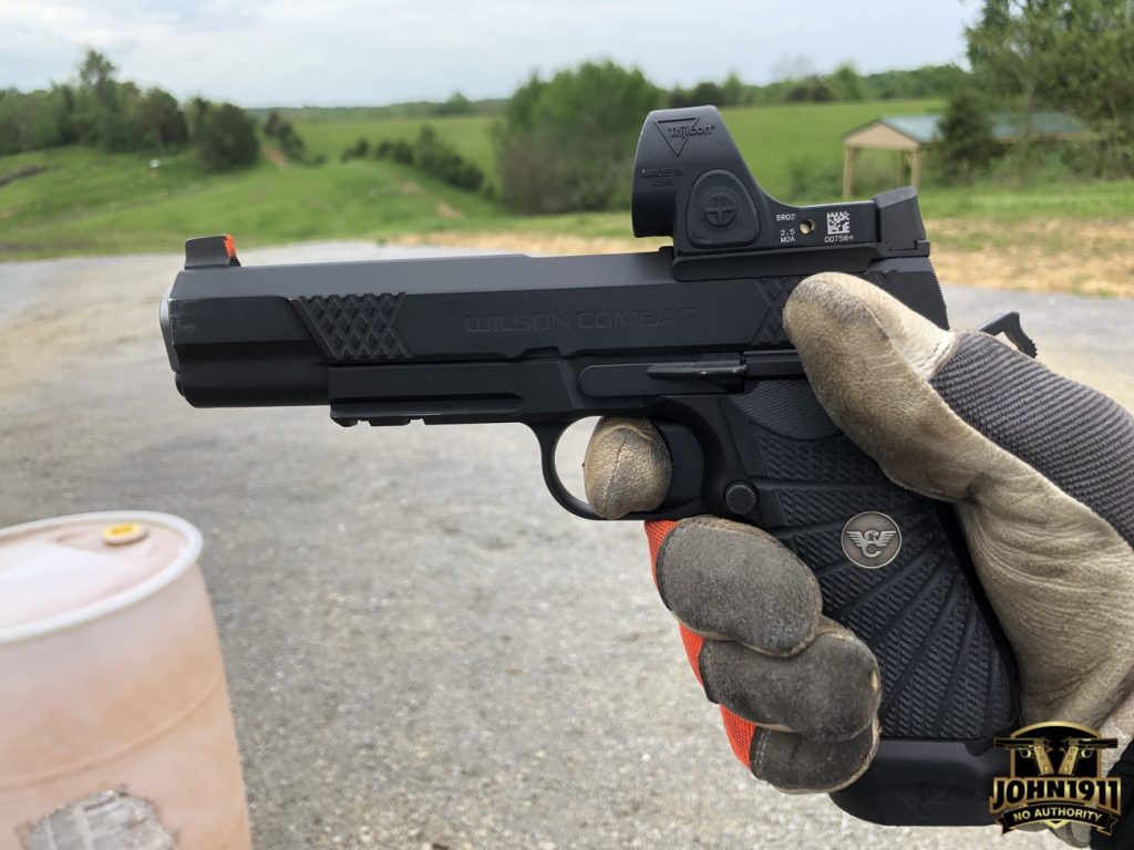 Wilson EDC X9L with gloves.