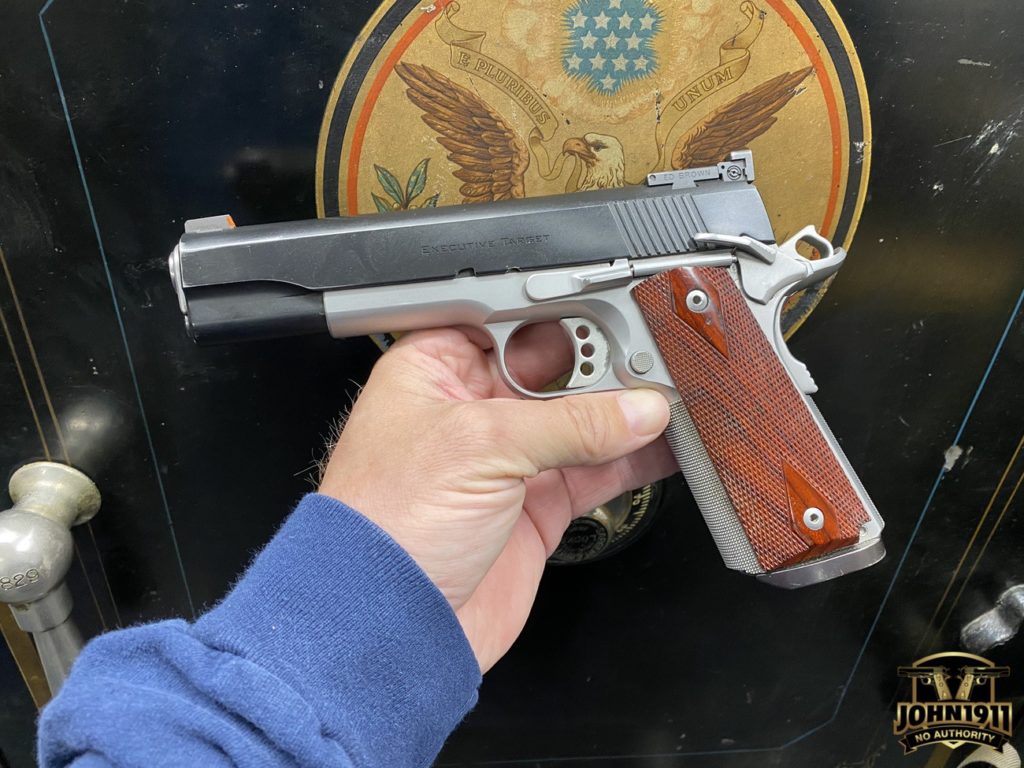 Ed Brown Executive Target 9mm 1911. Two Tone.