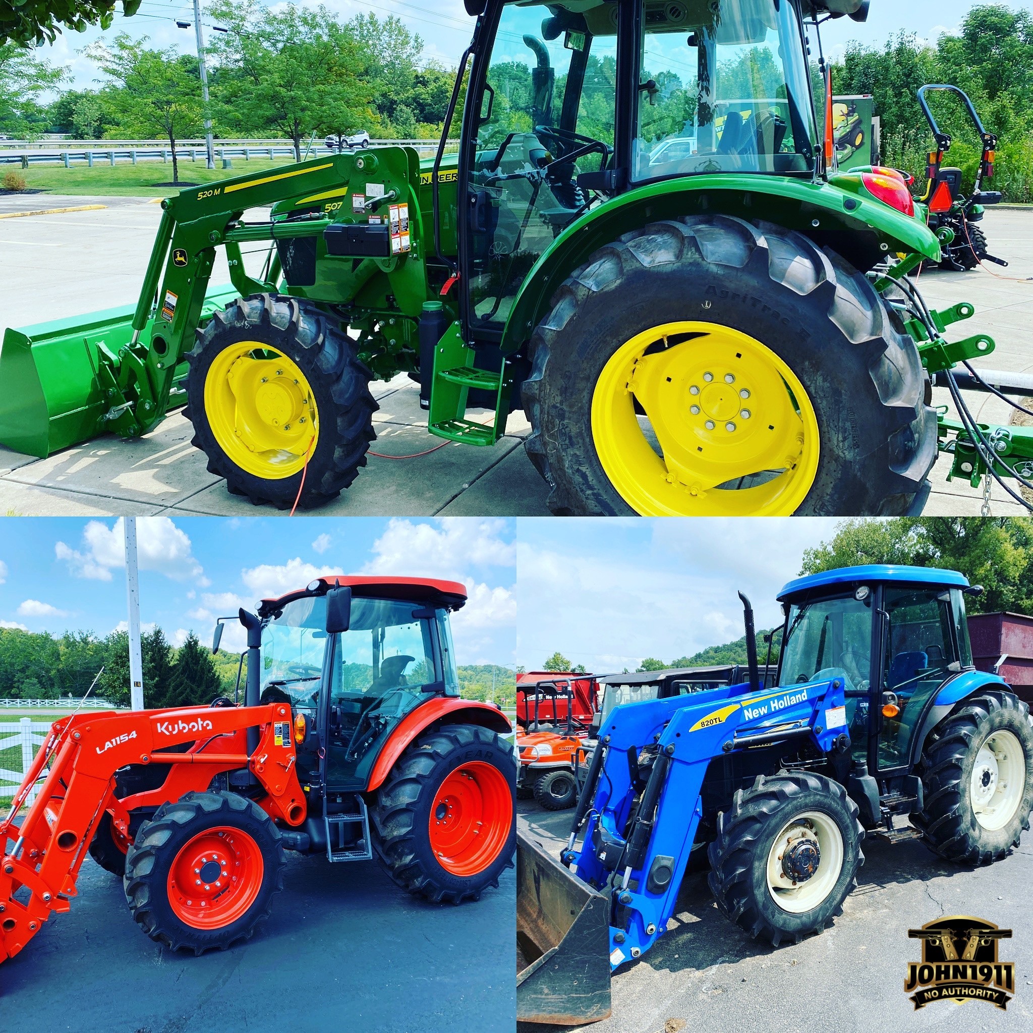 Buying a tractor: New Holland, Kubota, John Deere.
