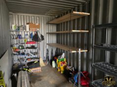 Shipping container shelving