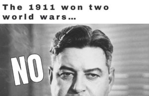 The 1911 Won Two World Wars - General Curtis LeMay Meme.