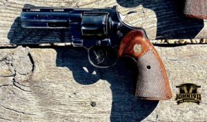 Colt Python Revolver goes down.