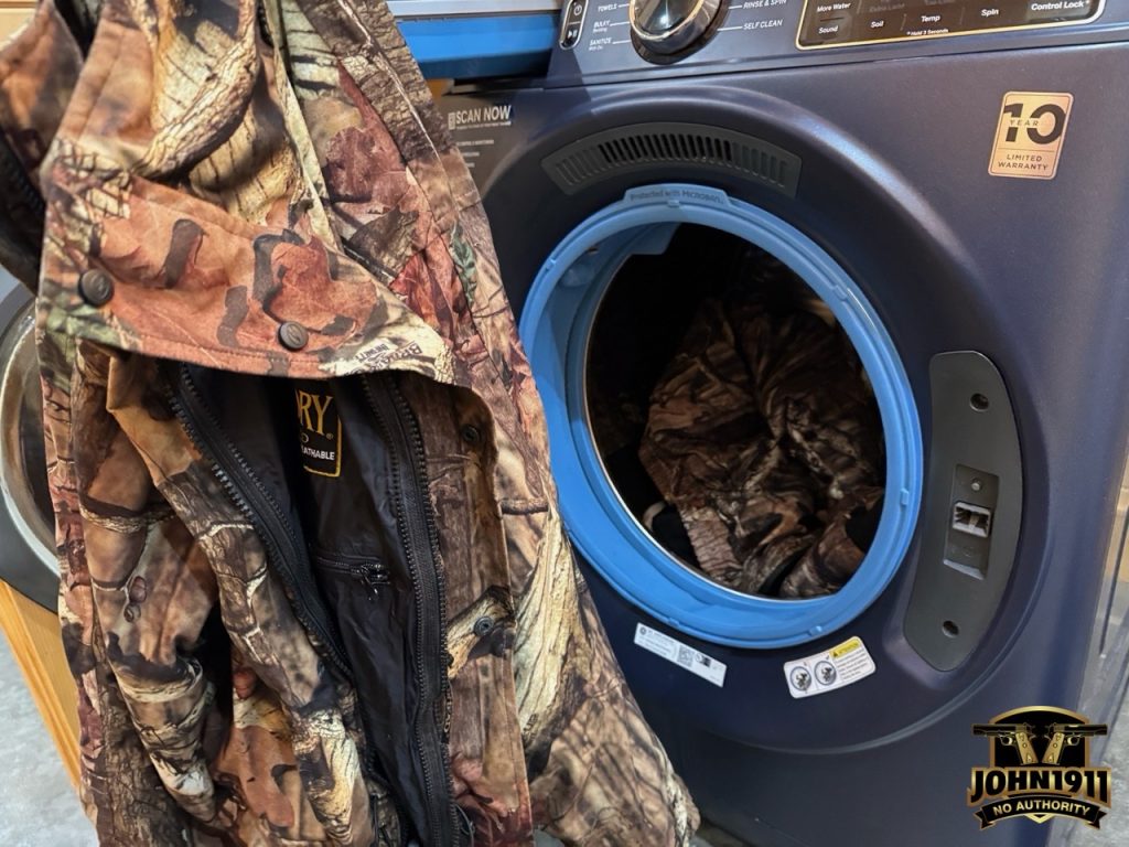 A big washer and dryer for deer camp. Hunting camp.