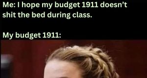 Budget 1911 shits the bed.