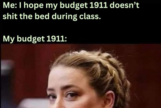 Budget 1911 shits the bed.