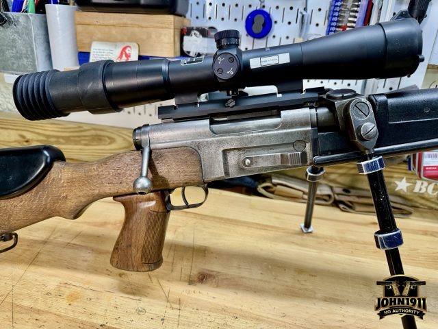 New production SCROME J8 scope and mount installed.