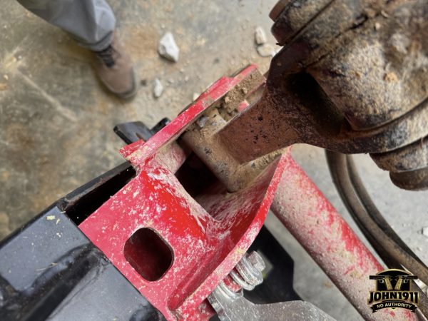 Gravel with the tractor.