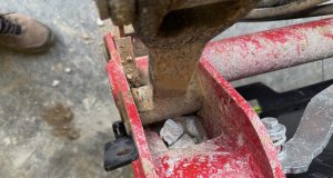 Gravel with the tractor.