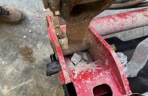 Gravel with the tractor.