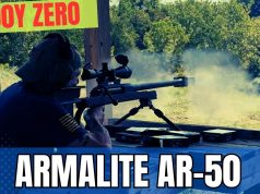 Armalite AR-50 @ 200 yards.
