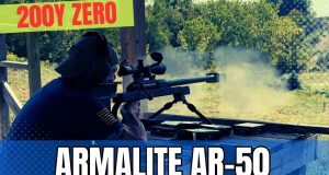 Armalite AR-50 @ 200 yards.