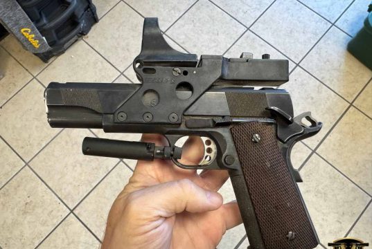 Les Baer Target Pistol with C-More Sight.