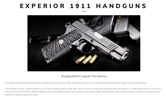 The Wilson Combat, Single Stack Experior is back in production.